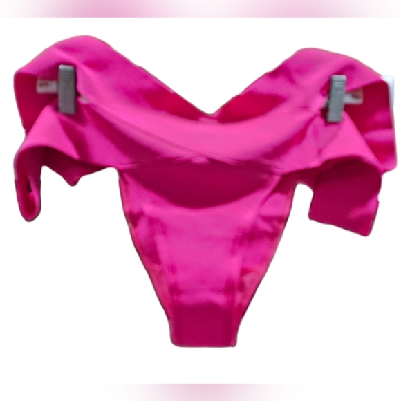 SKIMS Knit Swim Strappy Bikini Bottom Style: SW-BIK-0165 In Magenta Size 4X NWT - Picture 3 of 7